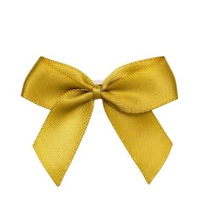 Gold Satin Self Adhesive Ribbon Bows - 5cm - 12ct - 3793