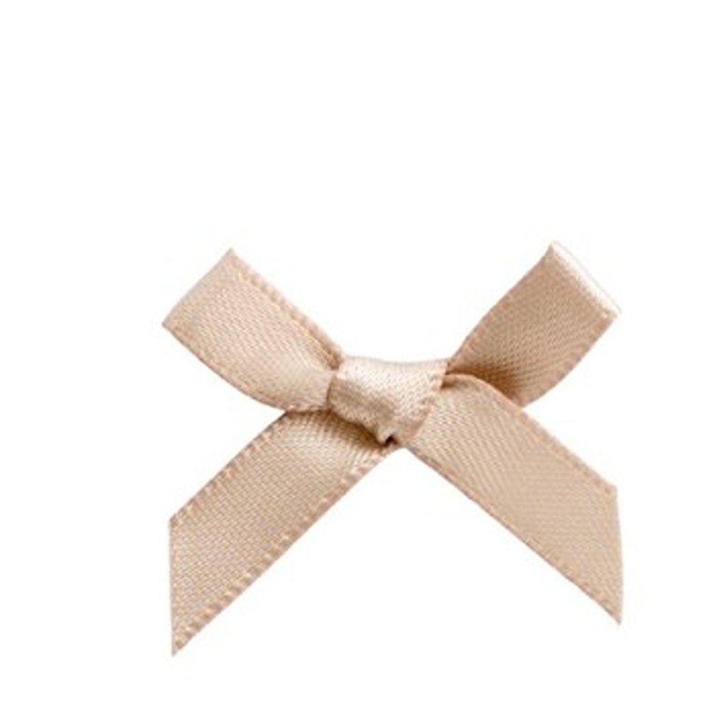 Taupe Satin Ribbon Bows - 3cm - 100ct - 7936