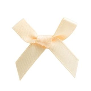 Cream Satin Ribbon Bows - 3cm - 100ct - 7912