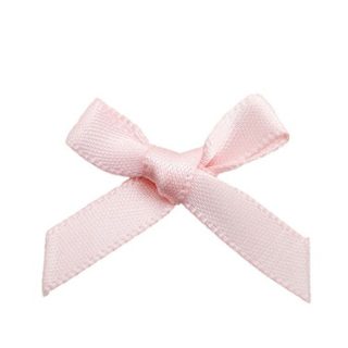 Blush Pink Satin Ribbon Bows - 3cm - 100ct - 7941