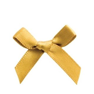 Gold Satin Ribbon Bows - 3cm - 100ct - 7915