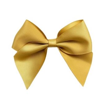 Gold - Satin Ribbon Bows - 10cm - 6ct - 9605