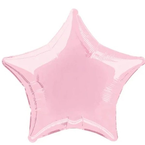 UNIQUE - 20''  STAR PASTEL PINK FOIL BLLN - 52900
