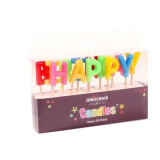 APAC - Happy Birthday Pick Candle- Multi Colour - Pack of 6 - CN1063