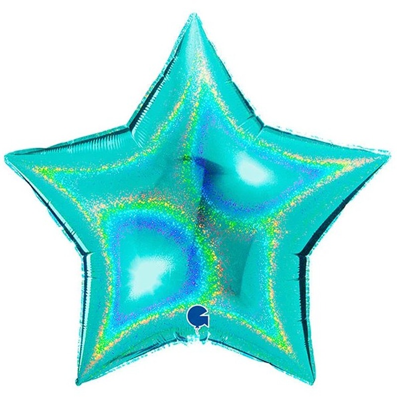 Grabo - Tiffany Glitter Holographic Star - 36" - 36277GHTi