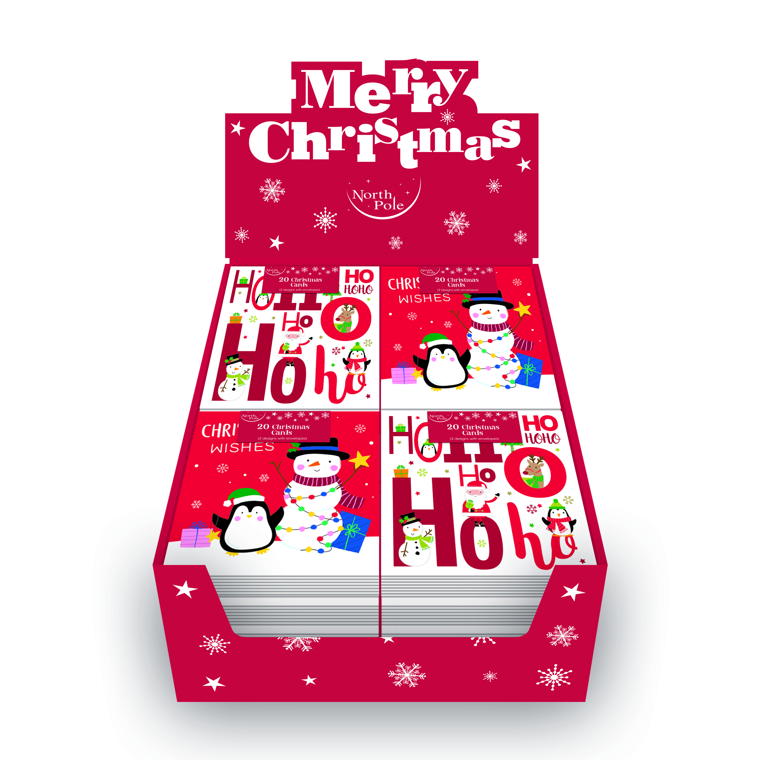 Santa & Friends 20pk Cards - X-35846-BC