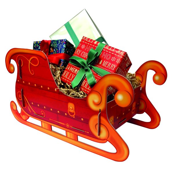 Santas Present Sleigh - 51x26x28cm - X-36193-BXC