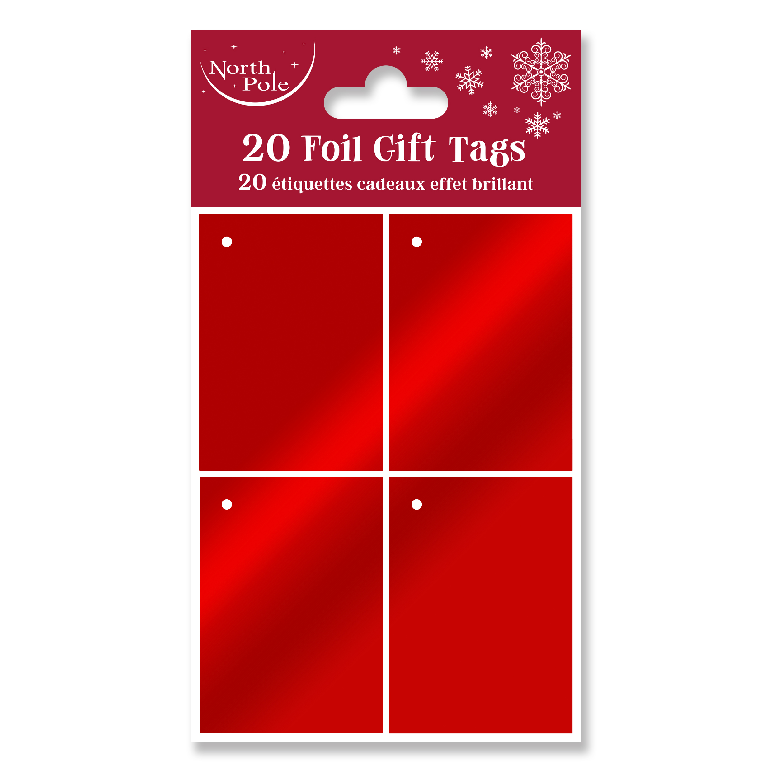20 Red Foil Gift Tags - X-36377-GTC *
