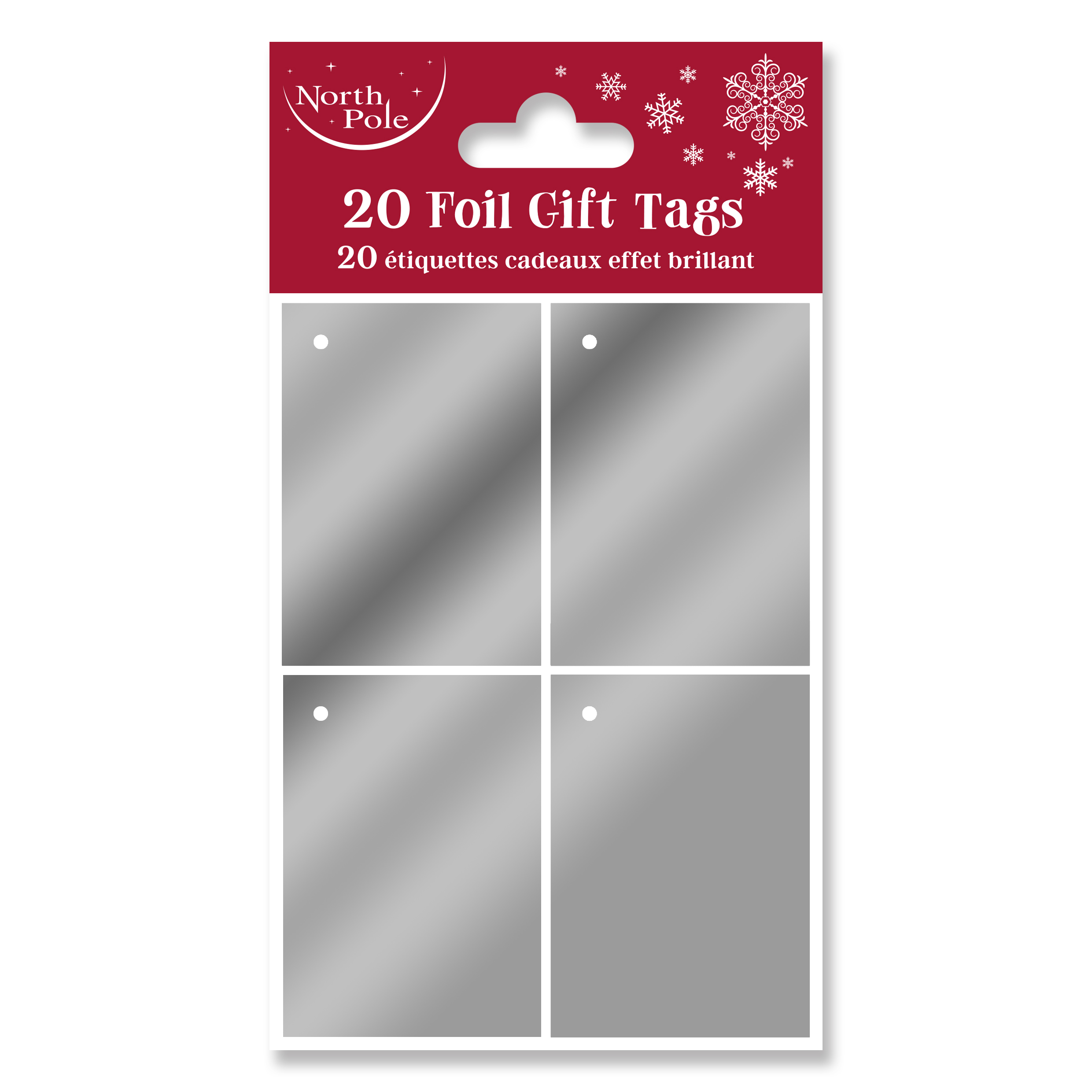 20 Silver Foil Gift Tags - X-36383-GTC *