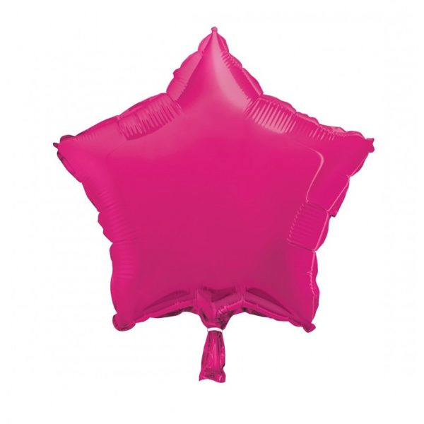 UNIQUE - 20'' STAR HOT PINK FOIL BLLN - 52898