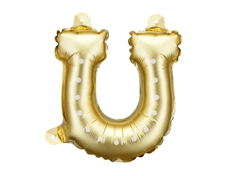 Foil Balloons for Horseshoe Garlands, 18x19 cm, gold 3CT
