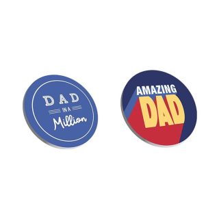 Father's Day Printed Wooden Coaster 10cm