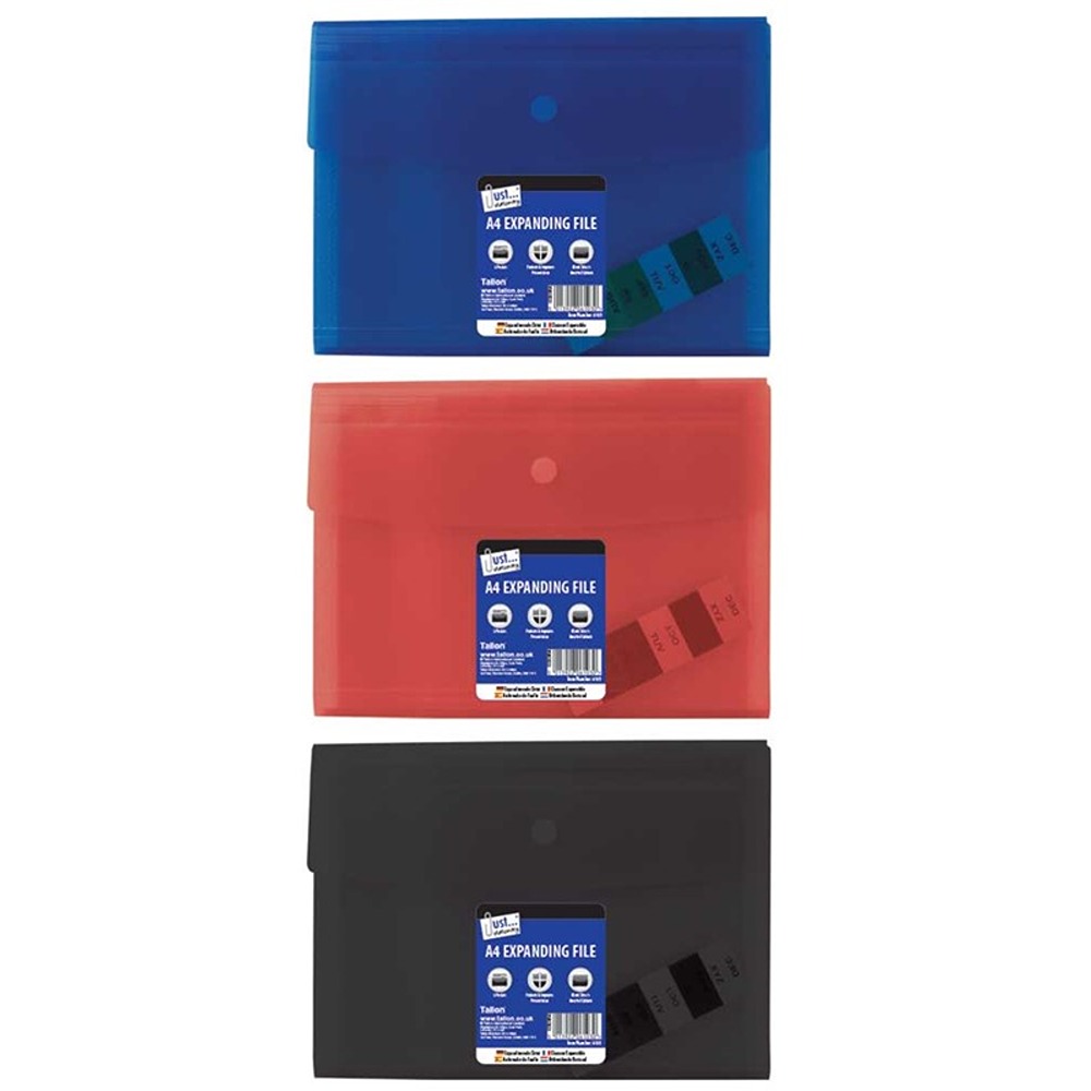6 Pocket Expanding Plastic A4 File