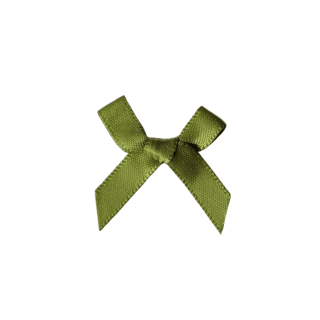 Moss Green  Satin Ribbon Bows - 3cm - 100ct - 7923