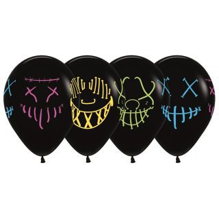 Sempertex 12" - Masks Neon Ink - Black - 080 - 25 Pcs - R12MASK
