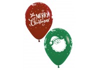 Sempertex 12" - Merry Christmas - Happy Santa - 25 Pcs - 20019892 - Image 2