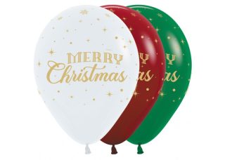 Sempertex - R12" - Merry Christmas Gold - Winter - 25 Pcs -20019891