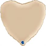 Grabo 18" Satin Cream Heart Unpackaged - 180000SCR