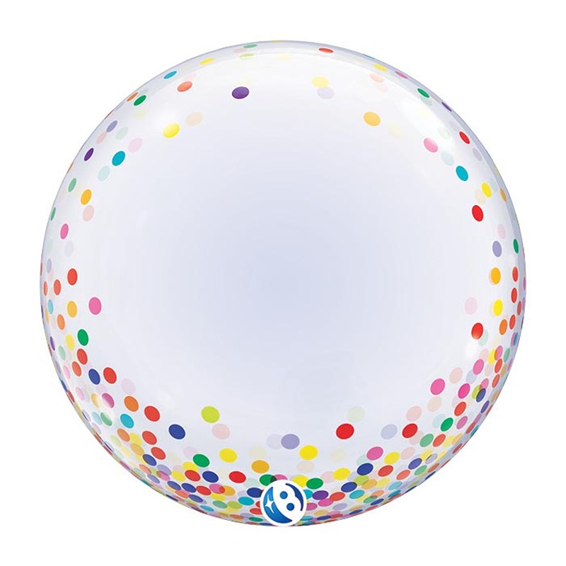 Colorful Confetti Printed Deco Bubble - 24" - 00047