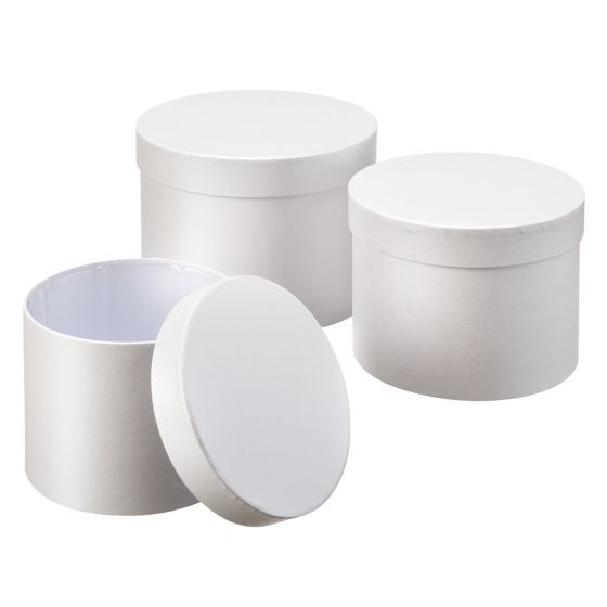 Symphony Hat Box - White - Set of 3 - 41-00759
