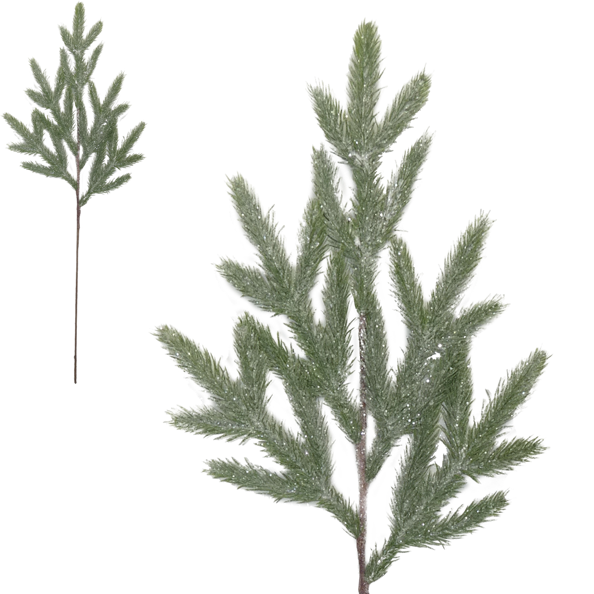 70CM SUPER FROSTED FIR BRANCH - 57584