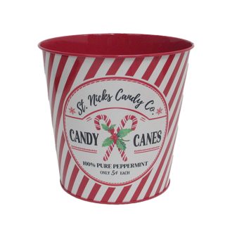 CANDY CANE PLANTER 17.5X16.5CM - 60339