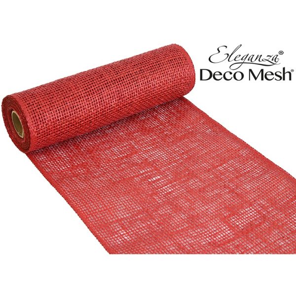 Deco Mesh Burlap 25cm x 4.57m Red - 651531
