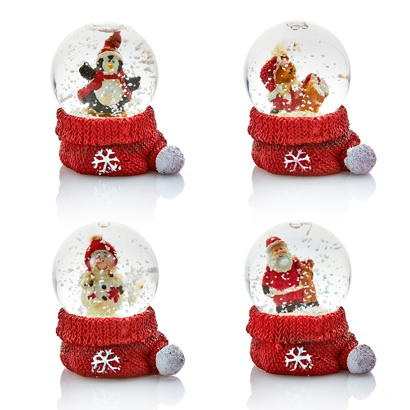 45mm Water Globe with Santa Hat Base (Random Colour/Design Sent) - MO131405 *