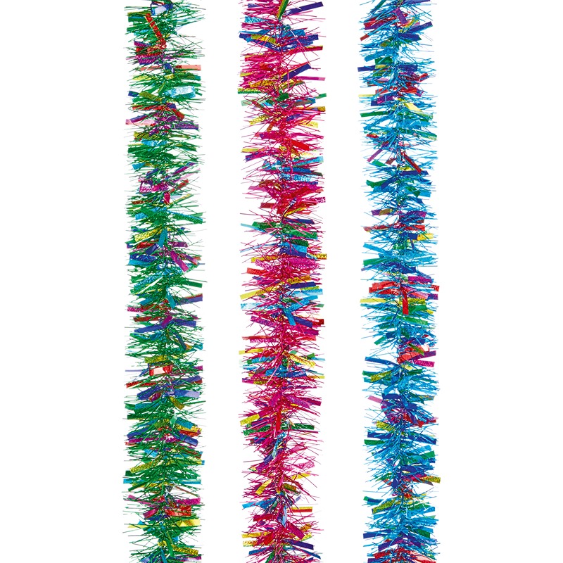1CT - 2m x 10cm Multi-Color Laser Chunky Tinsel – Fine Cut (Random Colour/Design Sent) - TI195945M