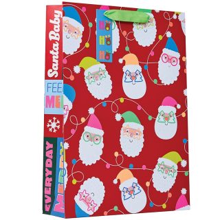 Neon Santa Extra Large Bag - 6pk - UVX-3-XL