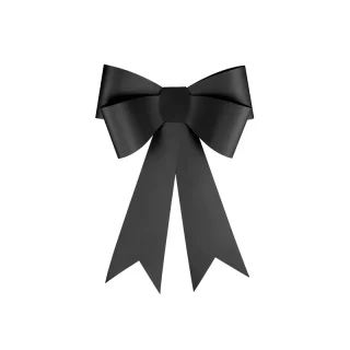 DIY decorative bow - Black - 55x71 cm - KOZ3P-010