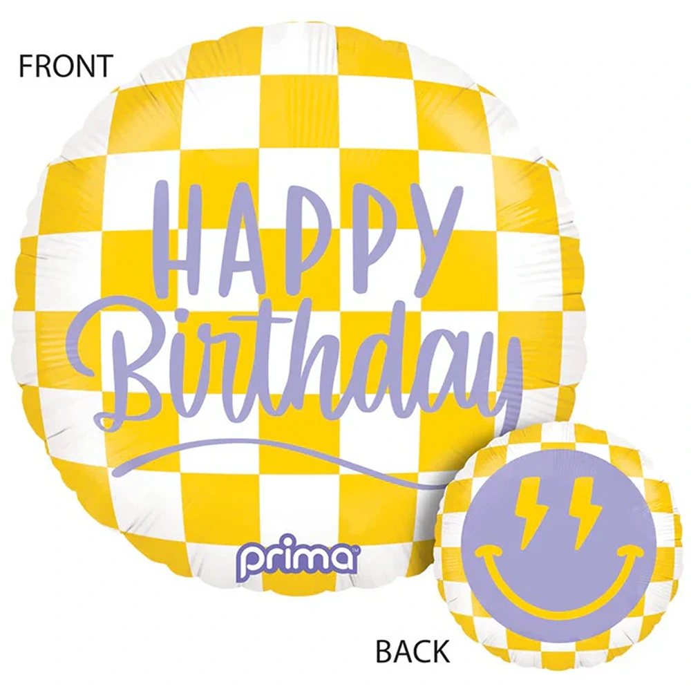 Happy Face Checker Birthday - Prima - PF- SMCK - 50-18