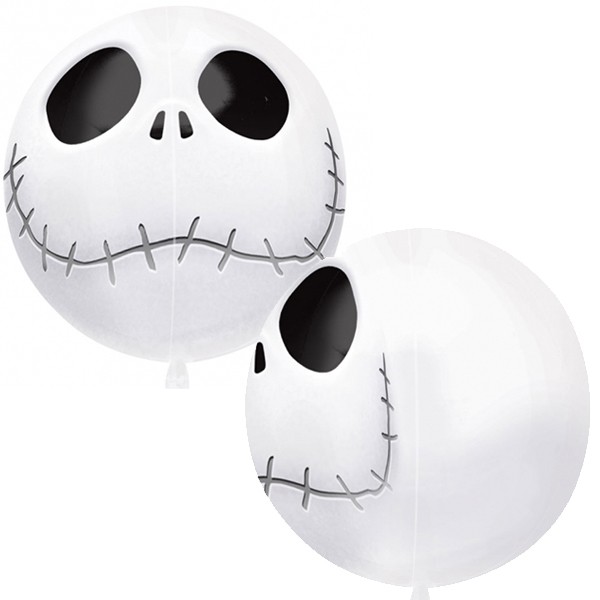 Anagram Orbz Jack Skellington Foil Balloons 15"/38cm w x 16"/40cm h G40 - 2902701