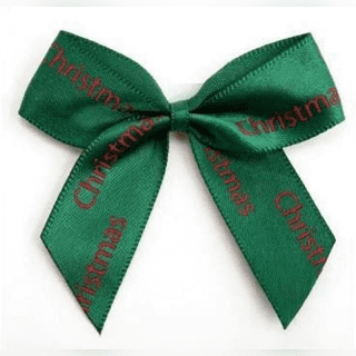 5cm Satin Bows (Self Adhesive) – 12 pcs – Merry Christmas Bottle Green