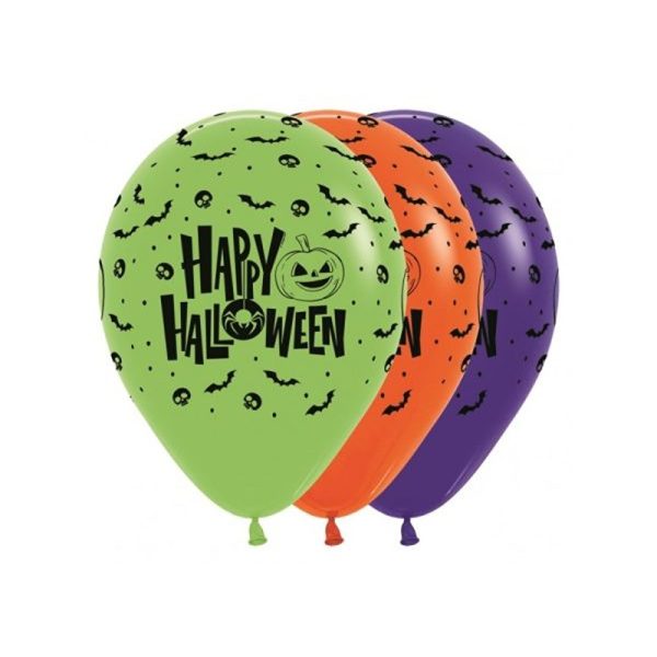 Sempertex 12" - Happy Halloween - Color Assortment - 25 Pcs - R12HALLOW