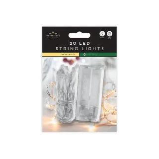 20 Led Battery Operated String Lights - Warm White - XMA3918