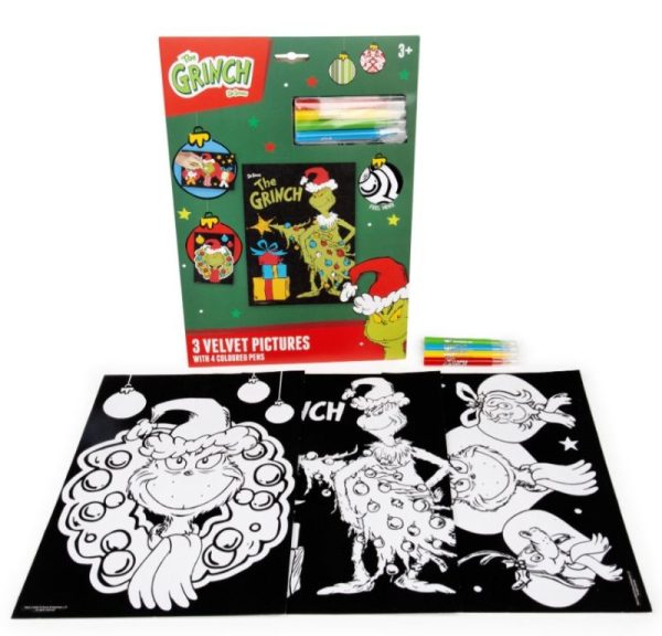 THE GRINCH VELVET ART  - 39-0116-A