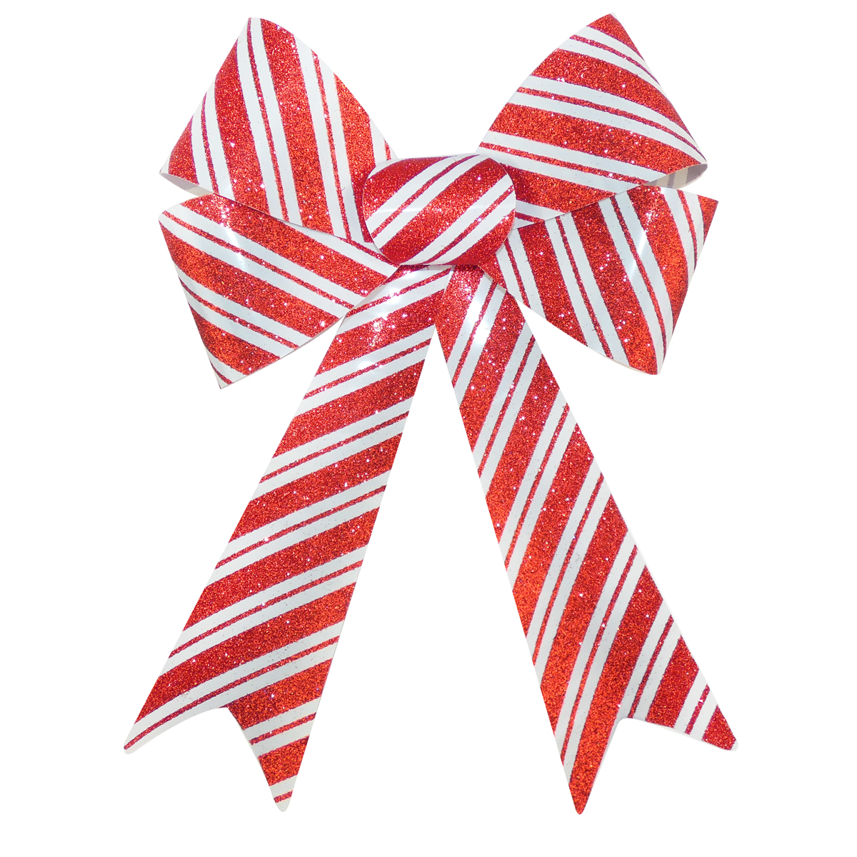 CANDY CANE BOW 22X32CM APX - 57962