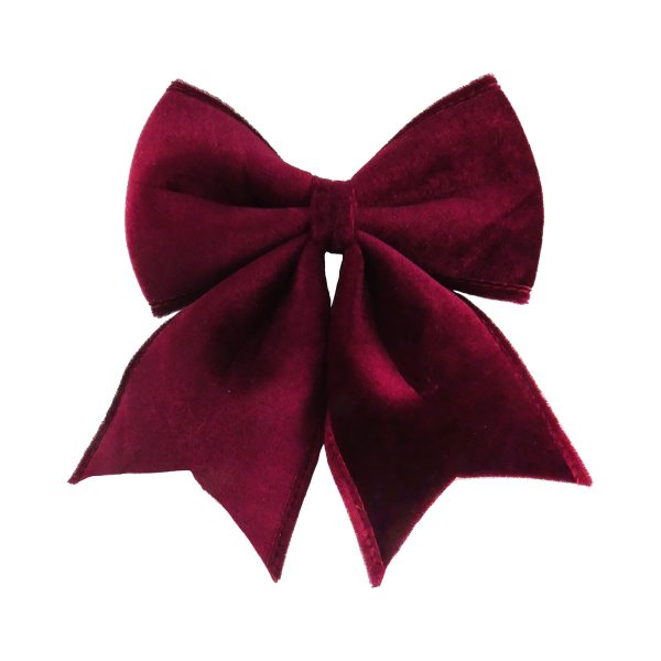 20X24CM VELVET BOW D/RD - 59061