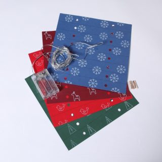 2.2M DIY PATTERNED PAPER CHAIN WITH 20 WARM WHITE LED FLEXI - 1023028