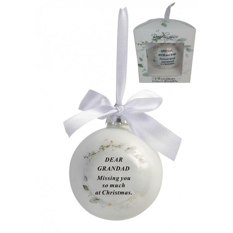Grandad Hanging Glass Bauble 80mm - DF200*31-A*