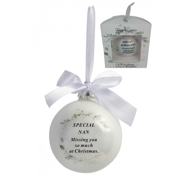 Nan Hanging Glass Bauble 80mm - DF20031-C*