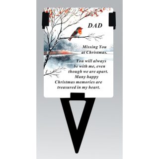 Dad Robin Scene Christmas Laminate Card And Holder - DF20273-D
