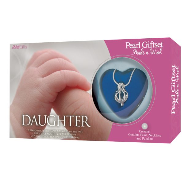 Daughter Real Pearl Pendant Necklace Gift Set - WP13