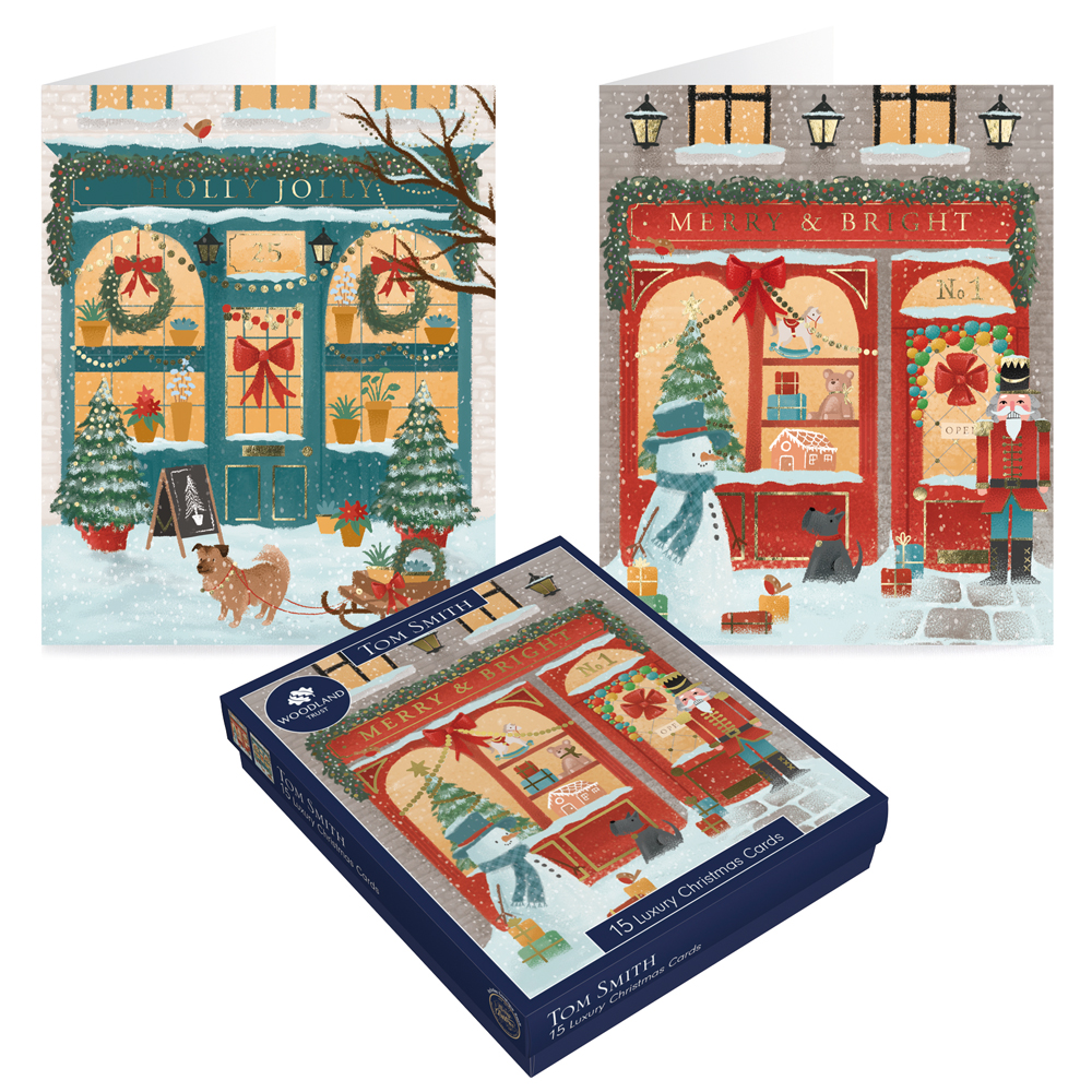 Tom Smith – Luxury Boxed Storefront Christmas Cards - XTOMBCC4A400 *
