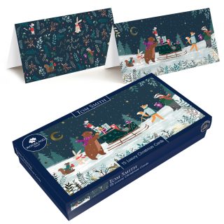 Tom Smith – Luxury Slim Woodland Animals Christmas Cards - XTOMBCC4A507 *