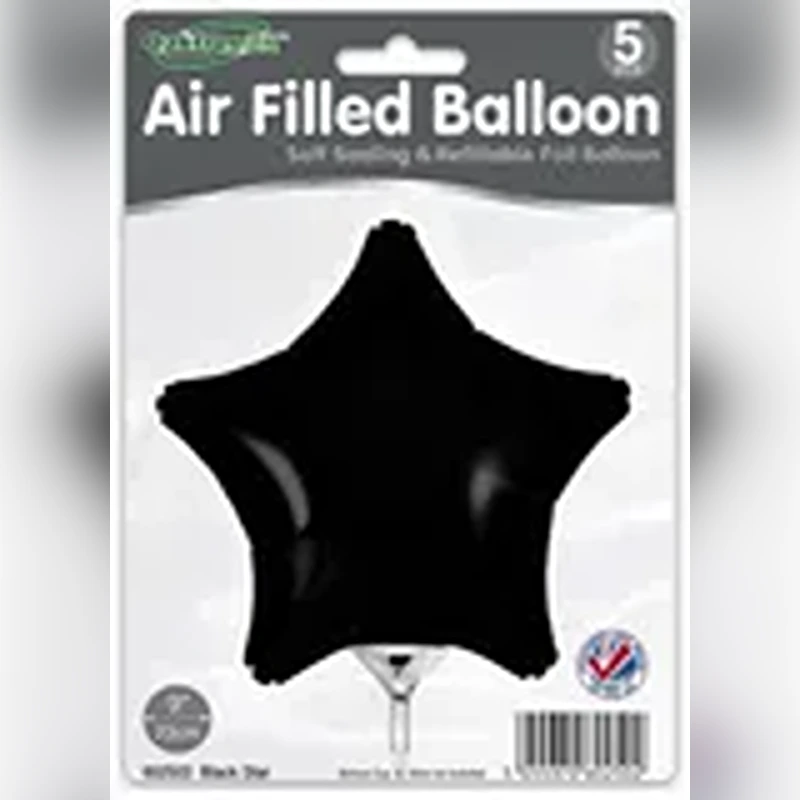 9" Black Star-Oaktree-Packaged x5PCS
