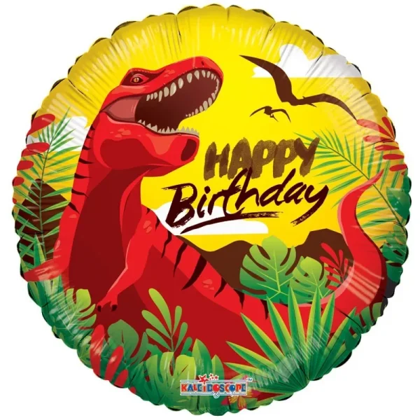 Apac 18"Happy Birthday Dinosaur Pkt - 15045-18*