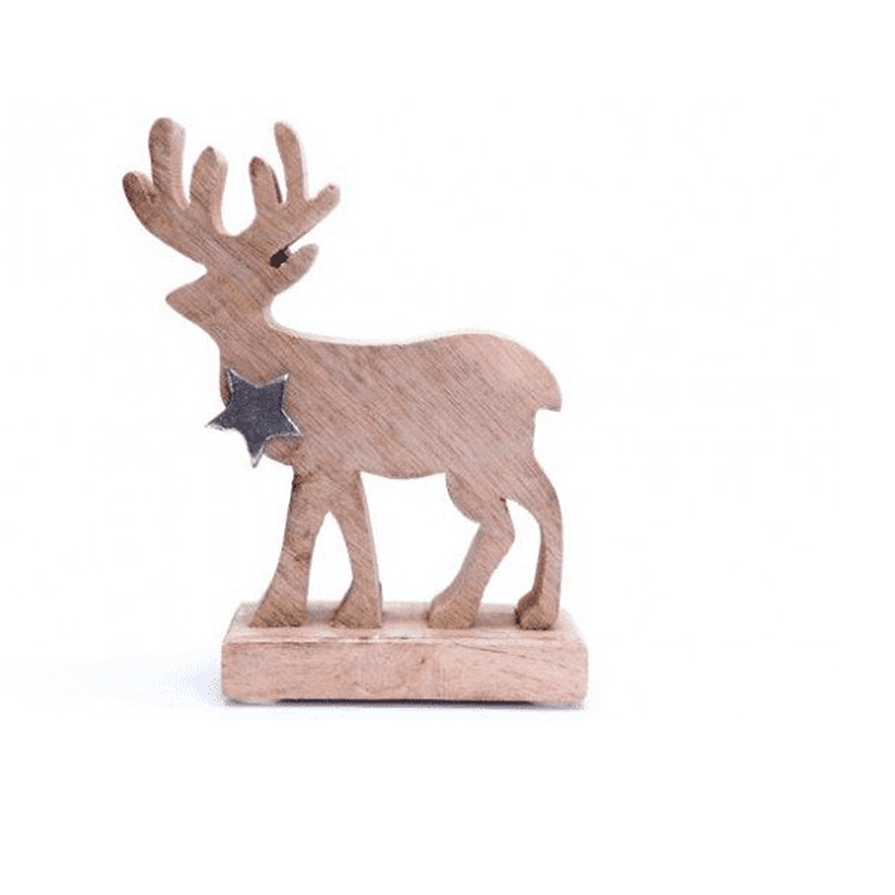 Reindeer With Star Decoration Small - XMN2074 *