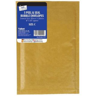 5 Bubble Envelopes Size C 150 x 215*
